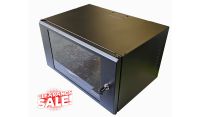 6U 19 inch Data Cabinet Rack / Patching Network Cabinet 375mm Deep Black