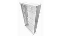 2U 19" Adjustable Low Profile Vertical Mount - Wall Mount Network / Server Cabinet 1000mm Deep - White