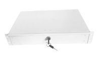 2U 19 inch Rack Mount Drawer - 280mm Deep - White