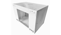 9U 19 inch Data Rack Cabinet - Networking Cabinet - Server Cabinet Fixed Front and Adjustable Rear 19 inch Rails 500mm Deep - White