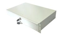 2U 19 inch Rack Mount Drawer - 280mm Deep - Grey