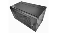 6U 19 inch Perforated Data Cabinet Rack / Patching Network Cabinet 300mm Deep Black