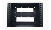 4u 10 inch Shallow Wall Mount Rack Box - 100mm Deep - Black