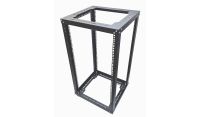 20u 19 inch 4 Post Open Frame Rack - Heavy Duty Flat Pack Data Network - Server Rack-500mm Deep - Black