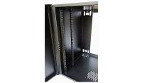 12U 19 inch Data Rack - Network - Server Cabinet Fixed Front and Adjustable Rear 19 inch Rails 500mm Deep - Black