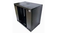 12U 19 inch Data Rack - Network - Server Cabinet Fixed Front and Adjustable Rear 19 inch Rails 390mm Deep - Black