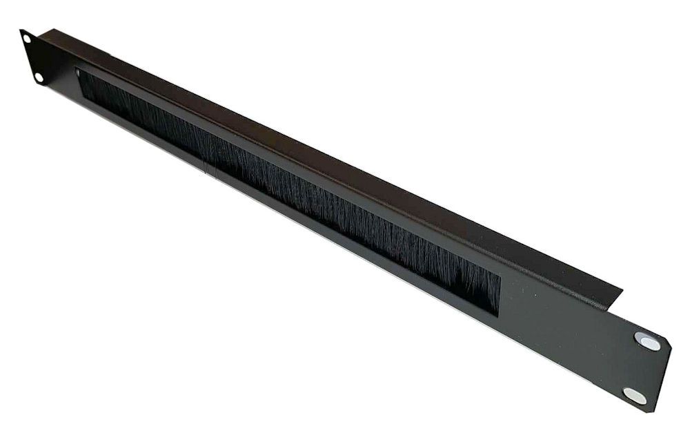 Ad Tek Products 1U 19 inch Cable Tidy Brush Strip Panel Black | Ad-Tek ...