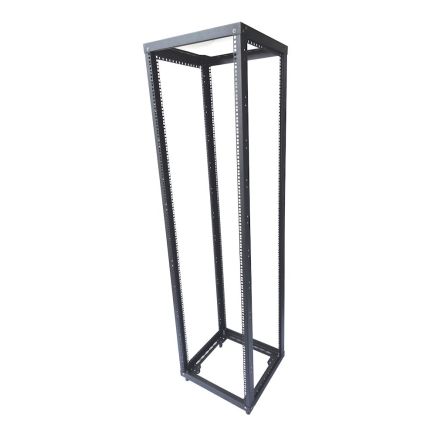42u 4 Post Open Frame Rack - 19 inch - Heavy Duty - 500mm Deep - Black