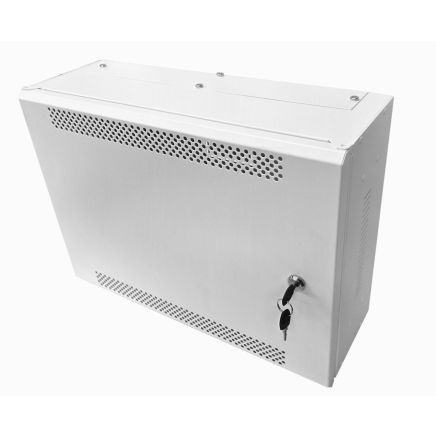 3U 19" Adjustable Low Profile Vertical Mount - Wall Mount Network / Server Cabinet - 400 Style - White