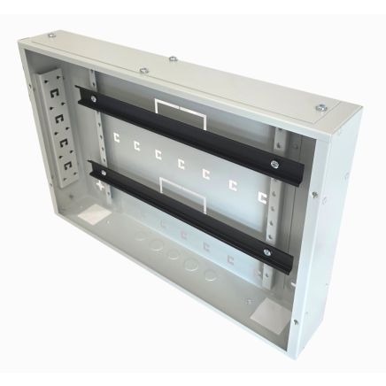 Universal 350 Style Cab - 2 way DIN  (2x 22 Module Dins) / 1u Wall Cabinet-350 Style - Grey