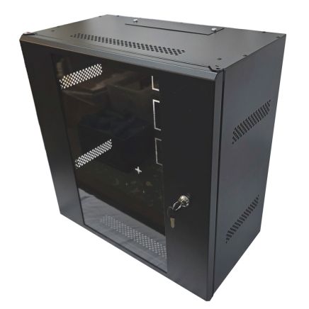 12U 19 inch Data Cabinet Rack / Patching Network Cabinet 300mm Deep Black