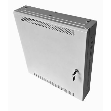 1U 19" Low Profile Vertical Mount - Wall Mount Network / Server Cabinet 600mm Deep - Grey