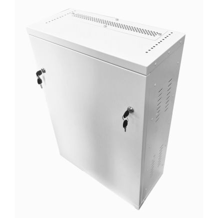 4U 19" Adjustable Low Profile Vertical Mount - Wall Mount Network / Server  Cabinet 800mm Deep-White