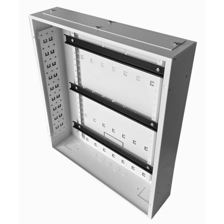 Universal 600 Style Cab - 3 way DIN  (3x 22 Module Dins) / 2u Wall Cabinet-600 Style - Grey