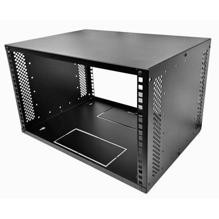 6u Desktop/Wall Mount - 450mm Deep-Flat Pack Cabinet  - Black