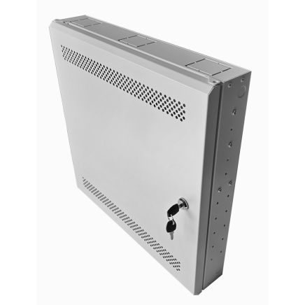 1U 19 Low Profile Vertical Wall Mount Network Cabinet 500 Style - Grey