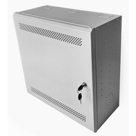 4U 19 Low Profile Vertical Wall Mount Network Cabinet 500 Style - Grey