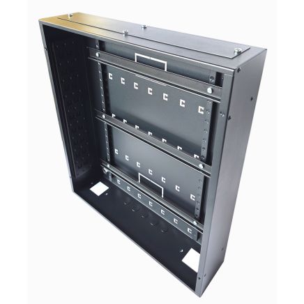 Universal 600 Style Cab - 3 way DIN  (3x 22 Module Dins) / 2u Wall Cabinet-600 Style - Black