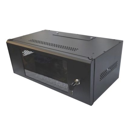 4U 19 inch Data Cabinet Rack / Patching Network Cabinet 300mm Deep Black
