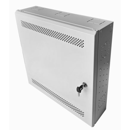 2U 19 Low Profile Vertical Wall Mount Network Cabinet 500 Style - Grey