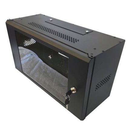 6U 19 inch Data Cabinet Rack / Patching Network Cabinet 225mm Deep Black