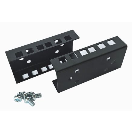 2u 19 inch Internal Rails to suit 2u 800 Style Cabinets-Black-Set of 2