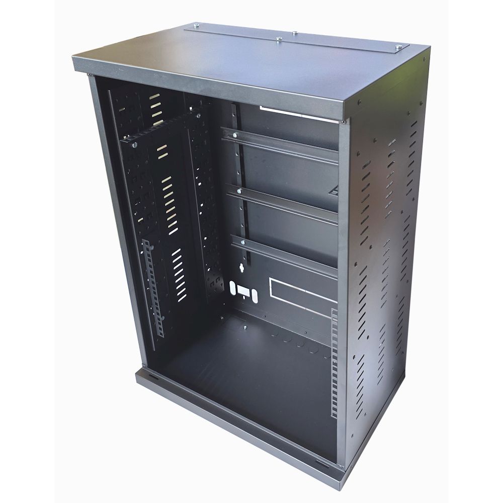 6U 19" Low Profile Vertical Mount - Wall Mount Network / Server  Cabinet 800mm Deep-Black