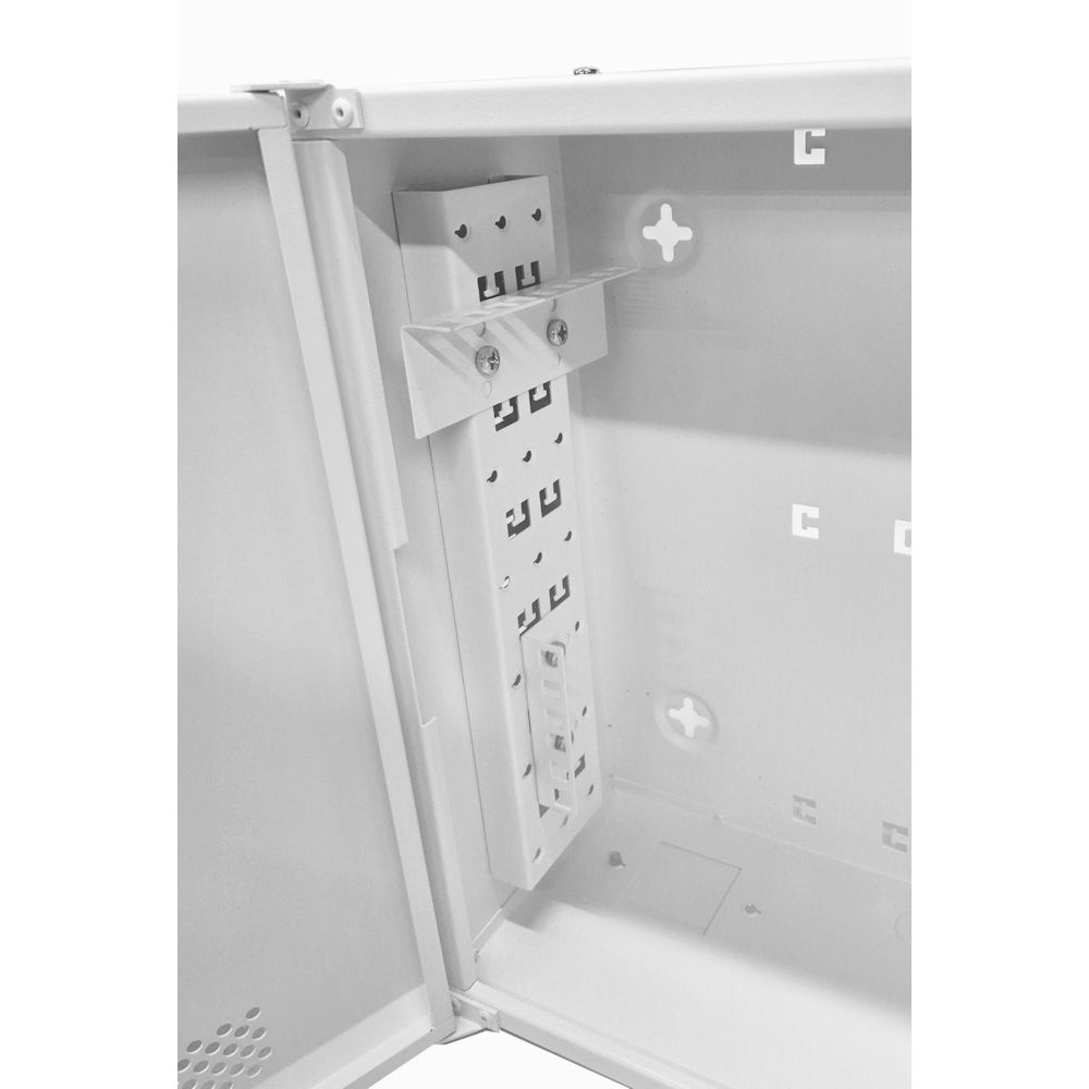 3U 19" Adjustable Low Profile Vertical Mount - Wall Mount Network / Server Cabinet - 400 Style - White