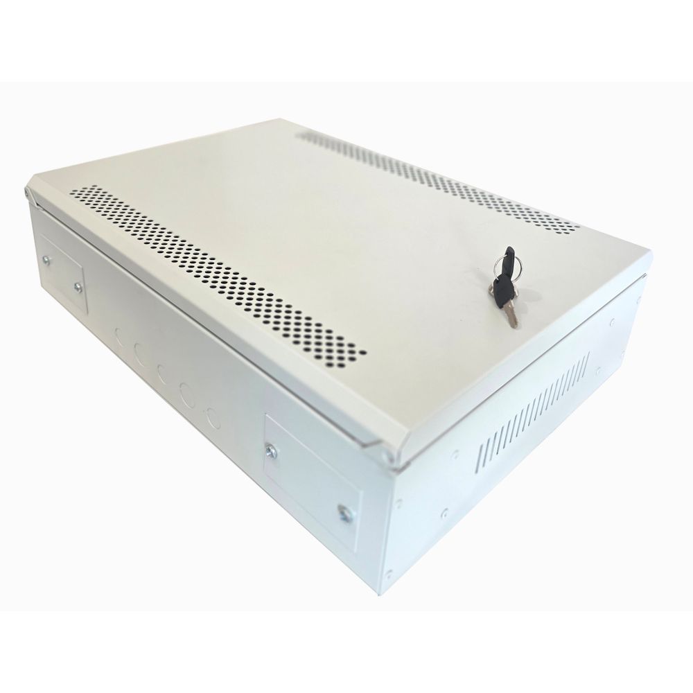 2U 19" Low Profile Vertical Mount - Wall Mount Network / Server Cabinet 400mm Deep  - Grey