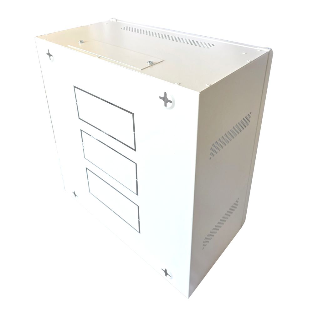 12U 19 inch Data Cabinet Rack / Patching Network Cabinet 300mm Deep White