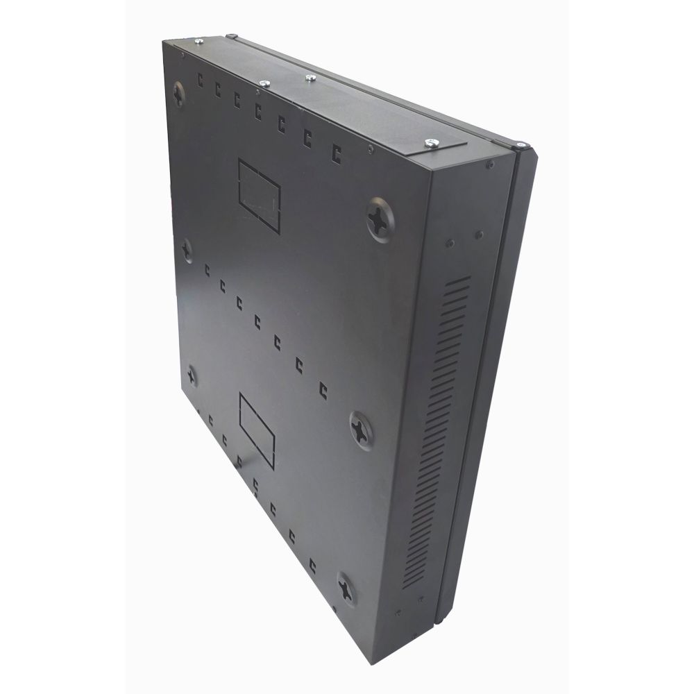 1U 19" Low Profile Vertical Mount - Wall Mount Network / Server Cabinet 600mm Deep - Black
