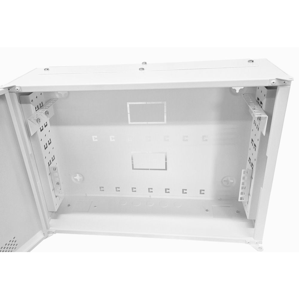 3U 19" Adjustable Low Profile Vertical Mount - Wall Mount Network / Server Cabinet - 400 Style - White