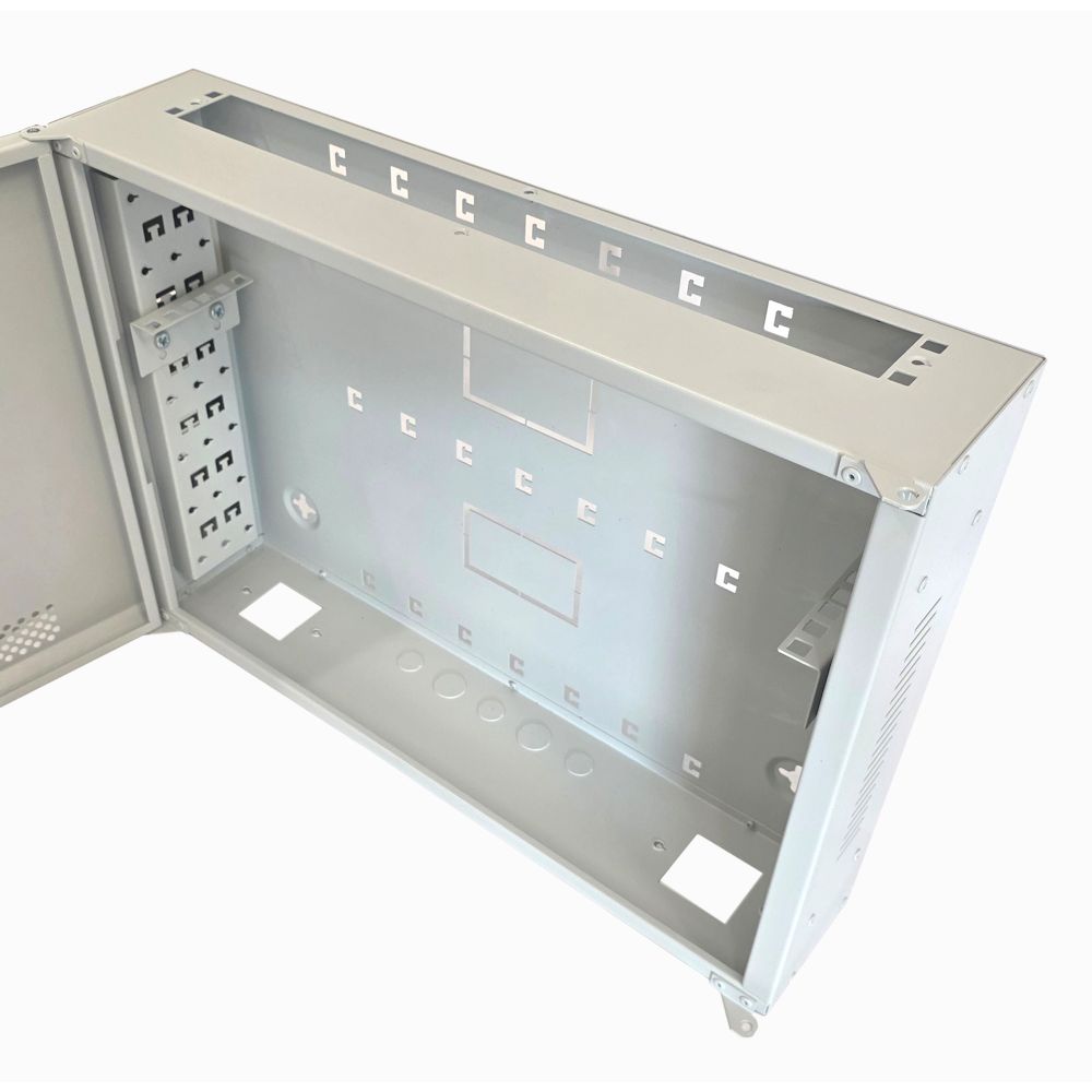 2U 19" Low Profile Vertical Mount - Wall Mount Network / Server Cabinet 400mm Deep  - Grey