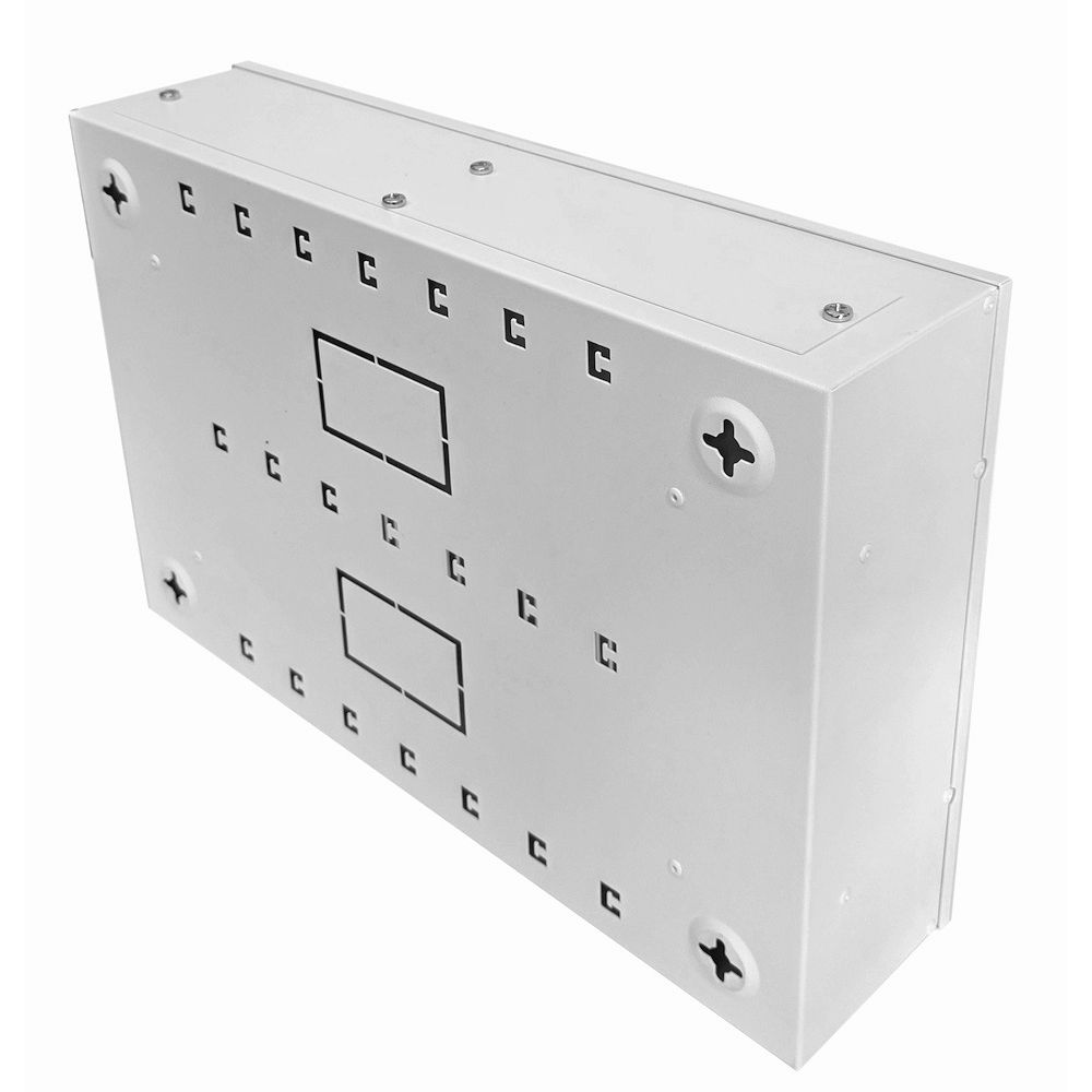 Universal Adjustable Enclosure - 2x 22 Way Module Dins / 2u Wall Box-350 Style - Grey