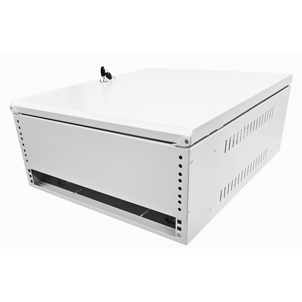4U 19" Low Profile Vertical Mount - Wall Mount Network / Server Cabinet - 600 Style - Grey