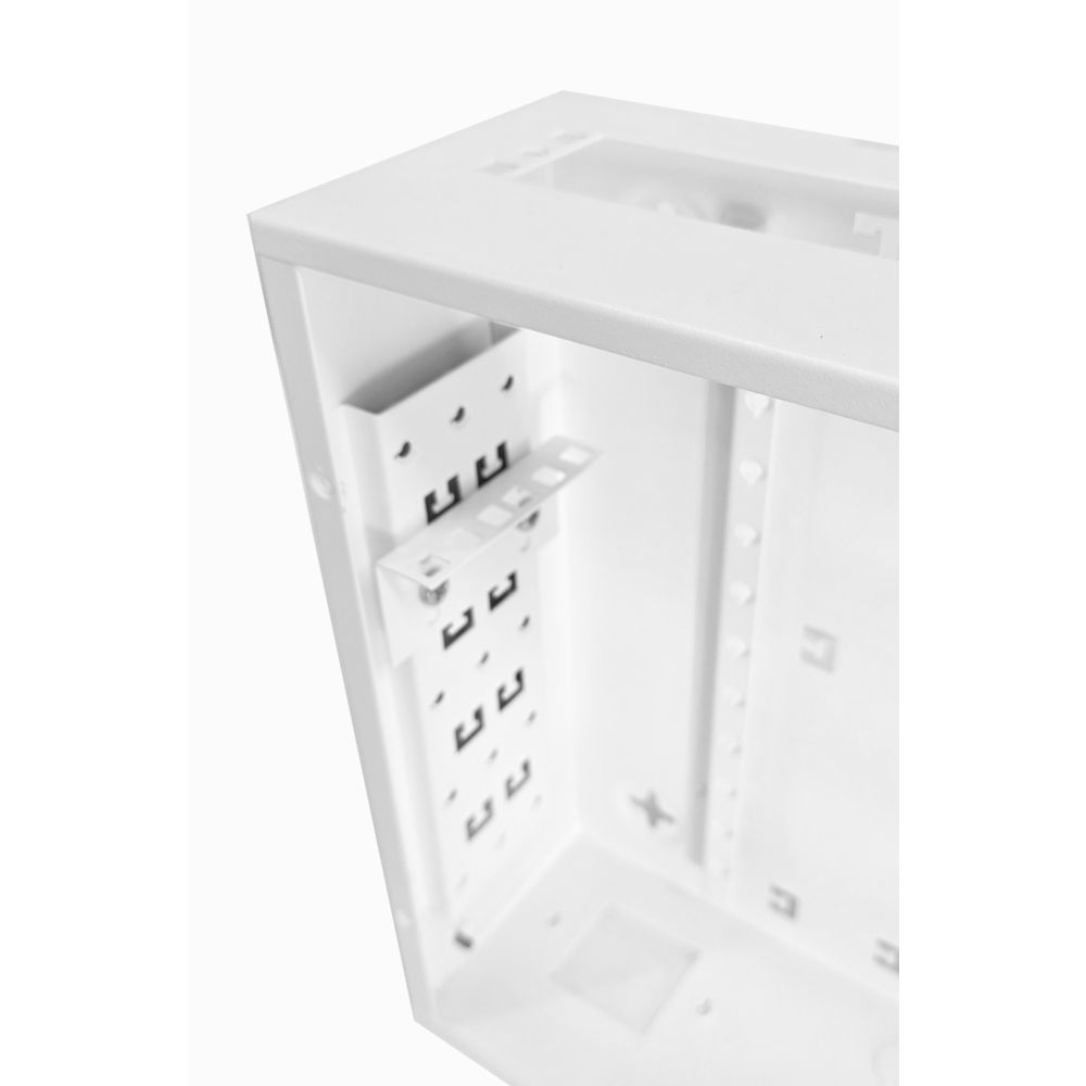 Universal Adjustable Enclosure - 2x 22 Way Module Dins / 2u Wall Box-350 Style - White