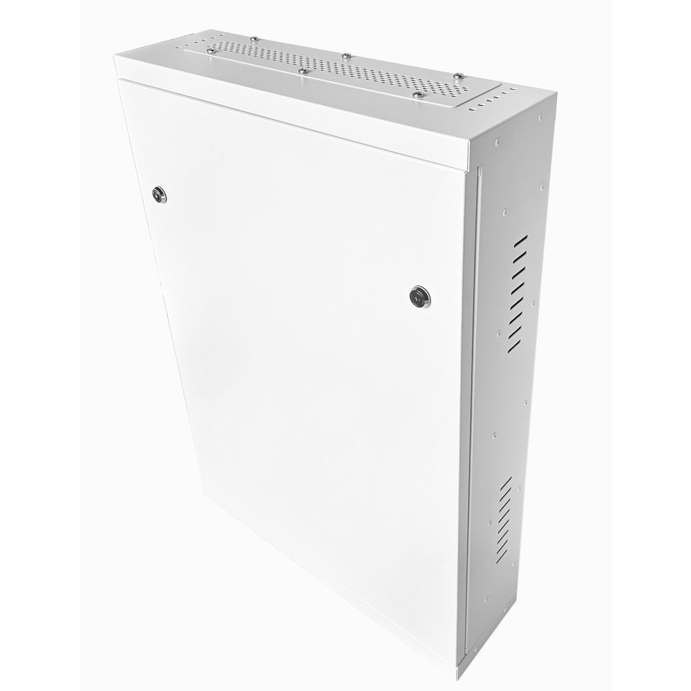 2U 19" Low Profile Vertical Mount - Wall Mount Network / Server  Cabinet 800mm Deep-White