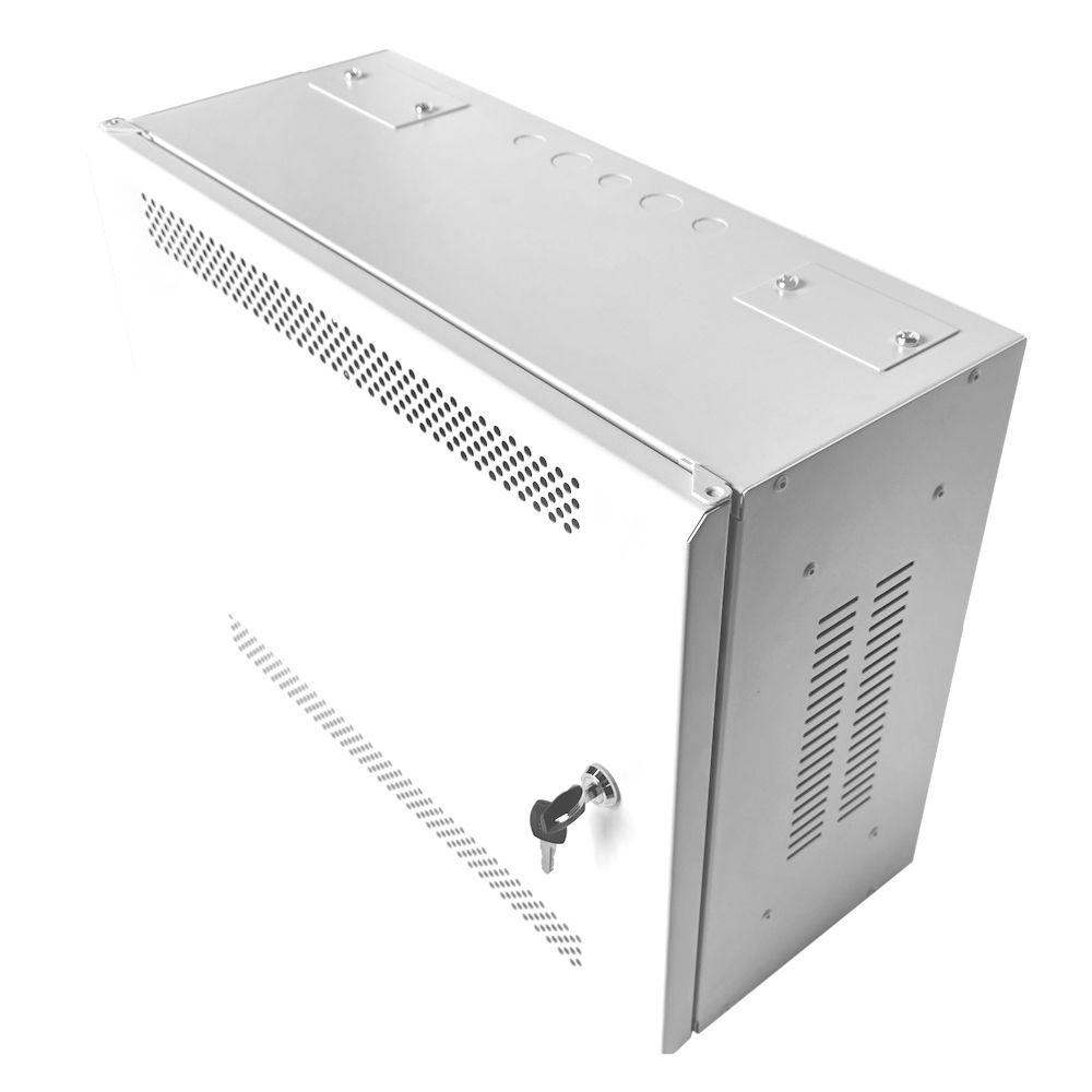 4U 19" Adjustable Low Profile Vertical Mount - Wall Mount Network / Server Cabinet - 400mm Deep-White