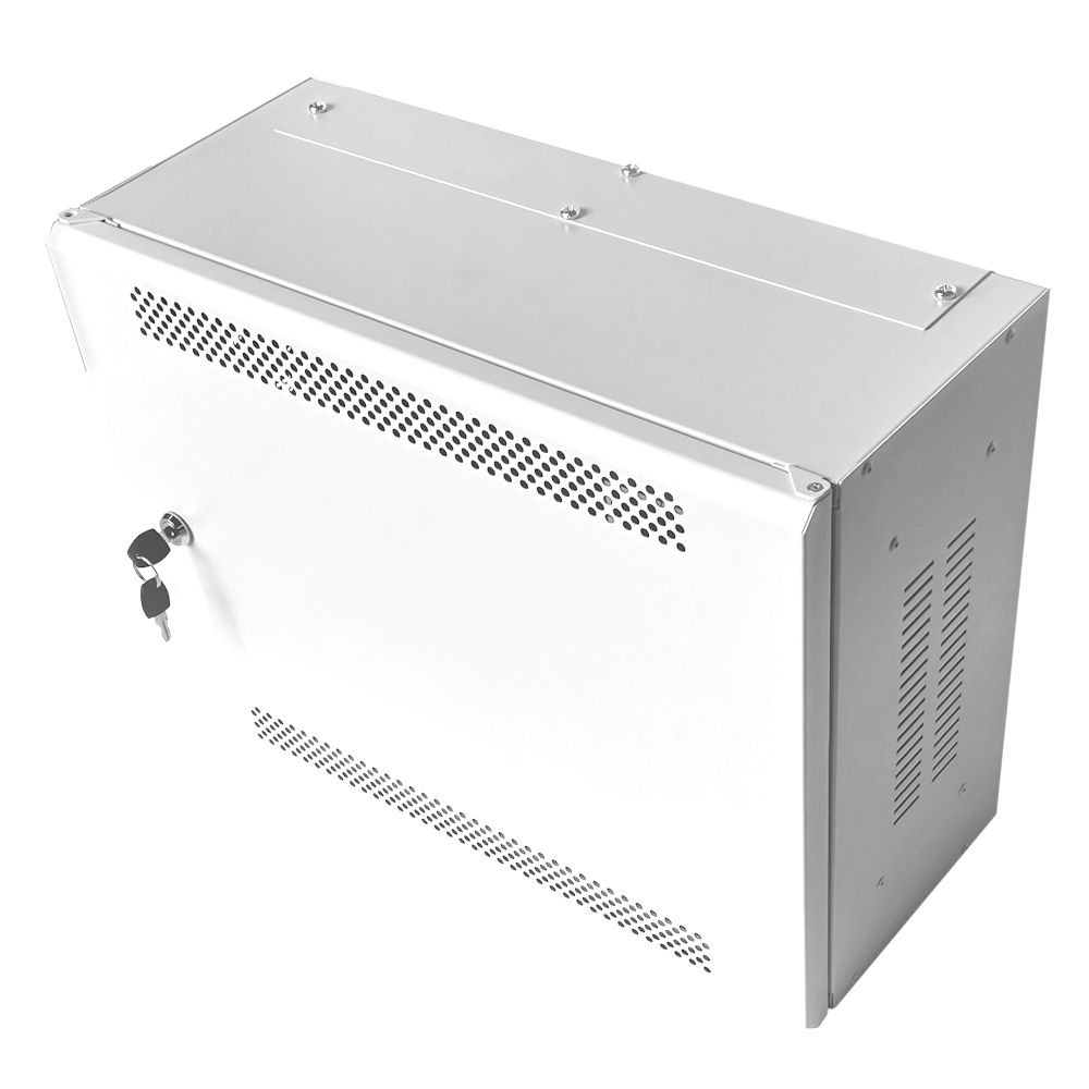 4U 19" Adjustable Low Profile Vertical Mount - Wall Mount Network / Server Cabinet - 400mm Deep-White