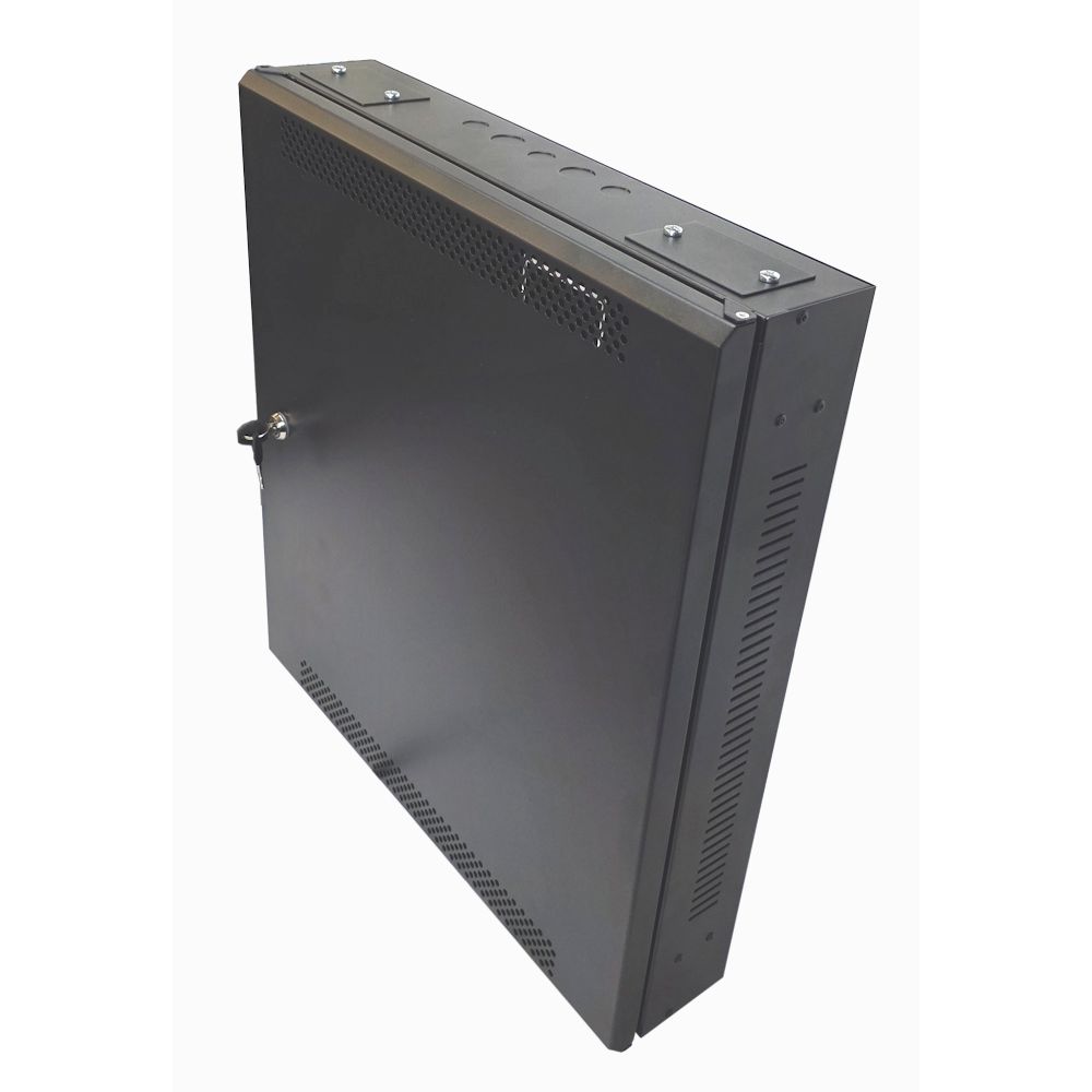 1U 19" Low Profile Vertical Mount - Wall Mount Network / Server Cabinet 600mm Deep - Black