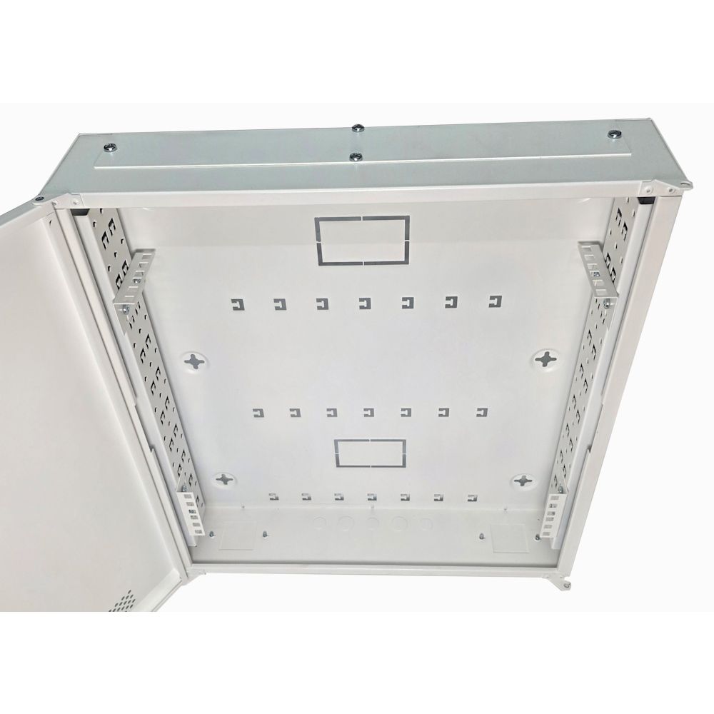 2U 19" Adjustable Low Profile Vertical Mount - Wall Mount Network / Server Cabinet 500mm Deep - Grey