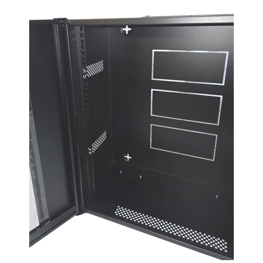 12U 19 inch Data Cabinet Rack / Patching Network Cabinet 300mm Deep Black