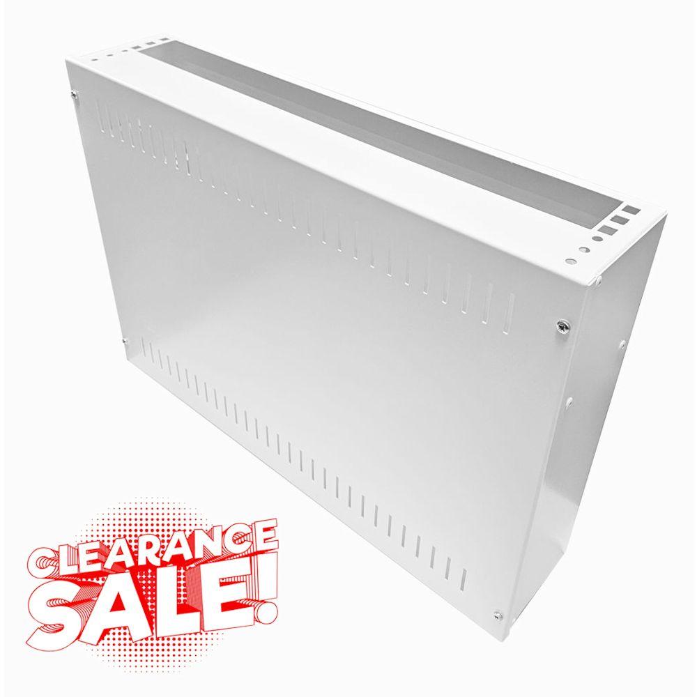 2U 19 inch Vertical Wall Mount Network Enclosure-Cabinet, White