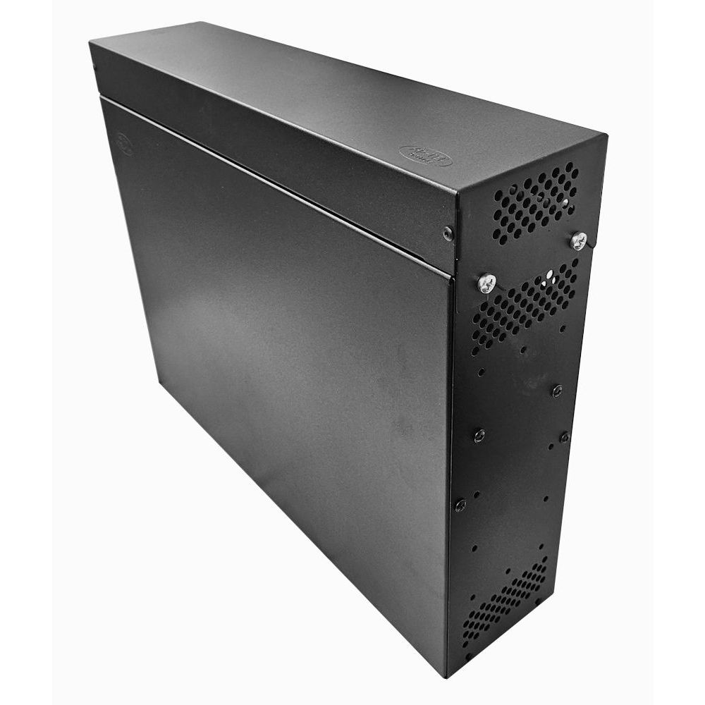 3u Desktop/Wall Mount - Front/Top Cover - Flat Pack Cabinet-Black