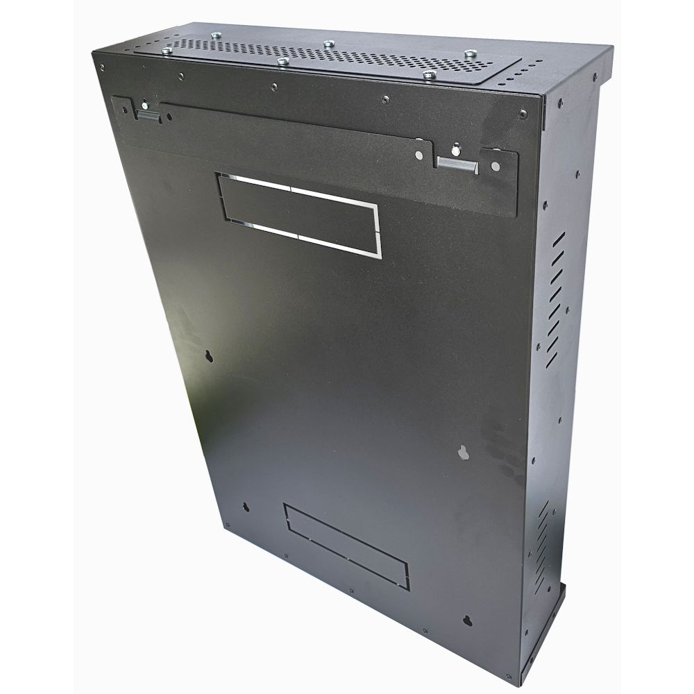 2U 19" Low Profile Vertical Mount - Wall Mount Network / Server  Cabinet 800mm Deep-Black