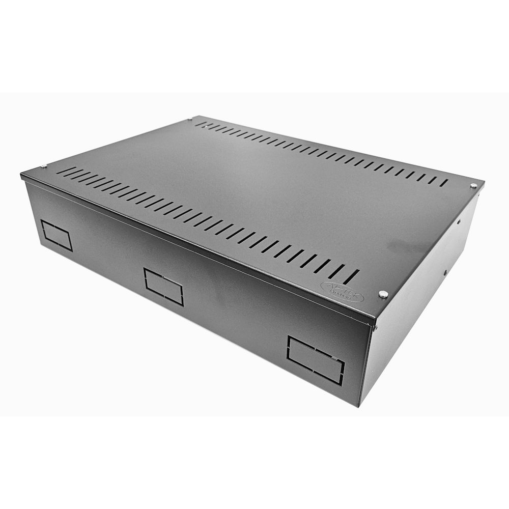 2U 19 inch Vertical Wall Mount Network Enclosure-Cabinet, Black