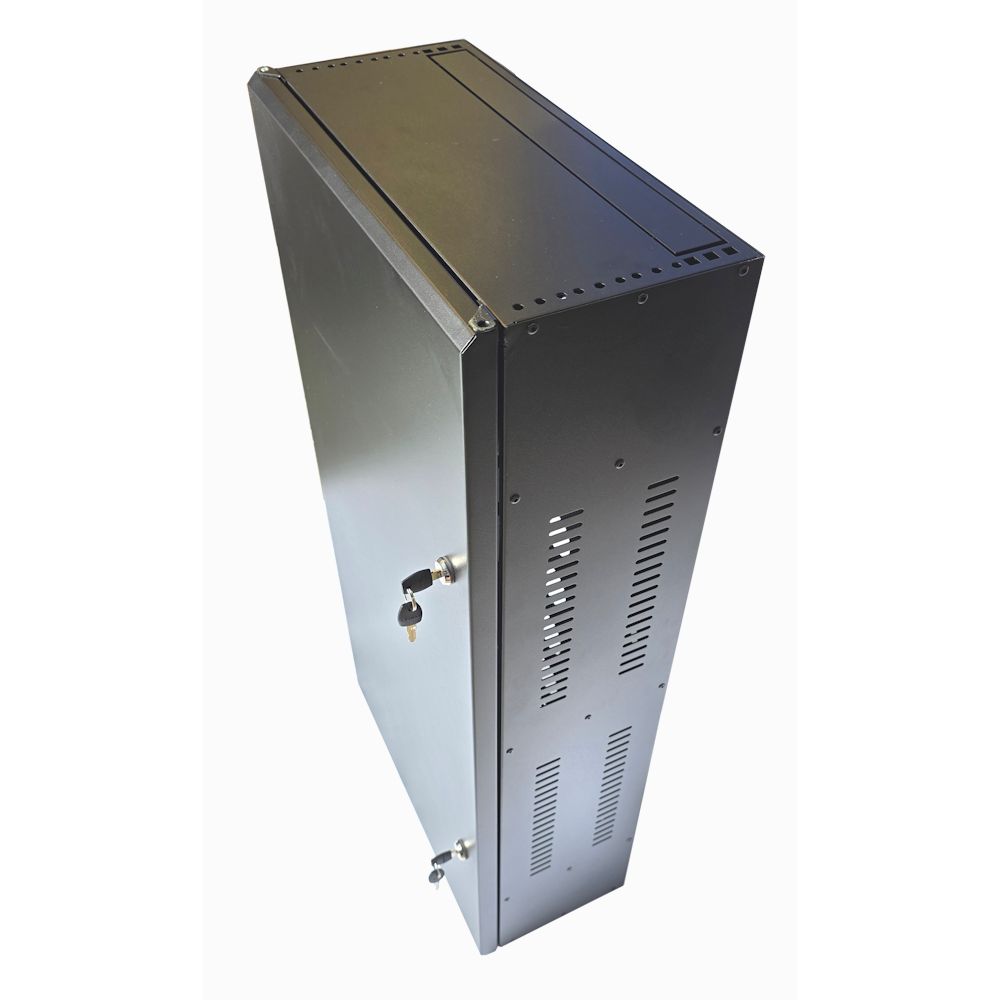2U 19" Low Profile Vertical Mount - Wall Mount Network / Server Cabinet 1000mm Deep - Black