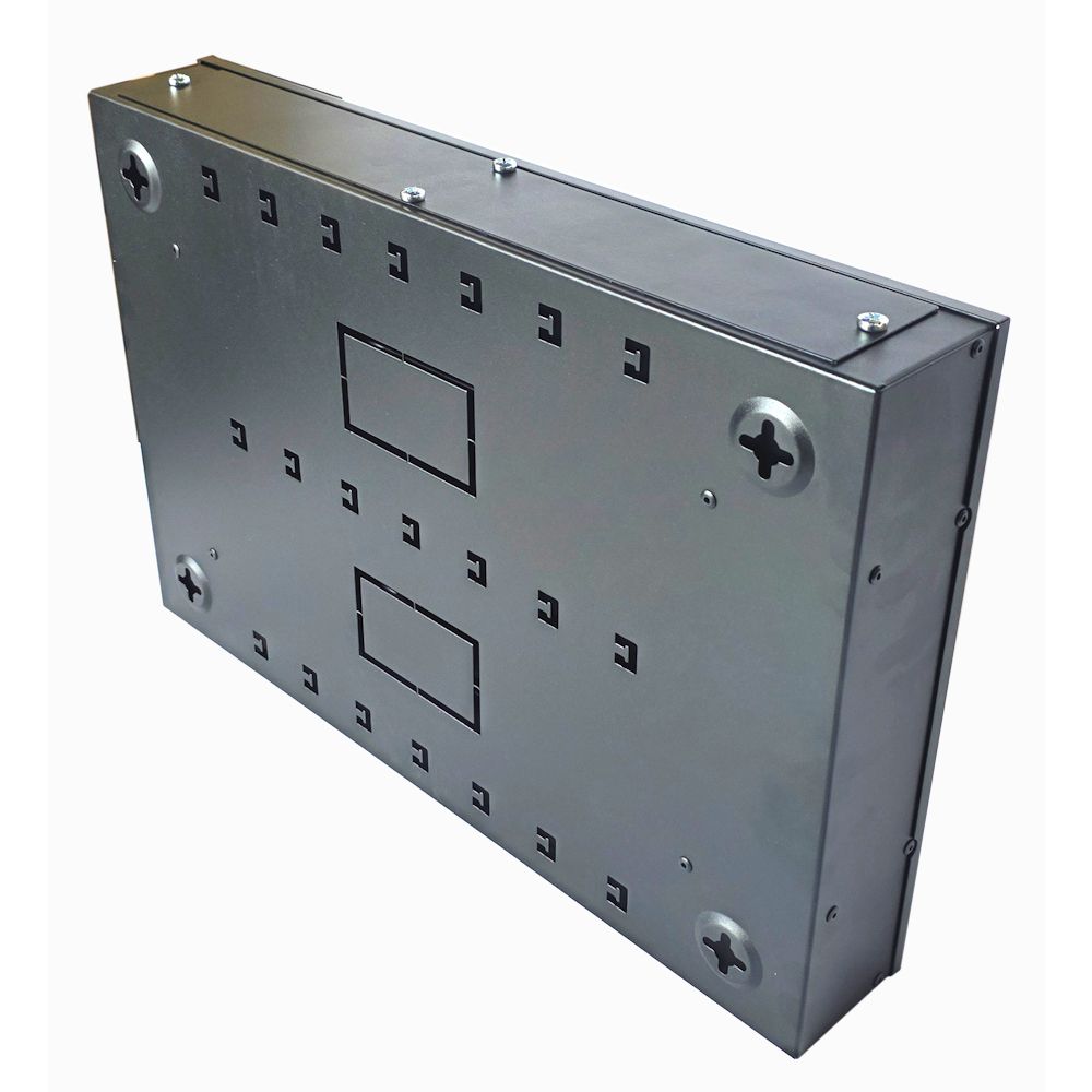 Universal 350 Style Cab - 2 way DIN  (2x 22 Module Dins) / 1u Wall Cabinet-350 Style - Black