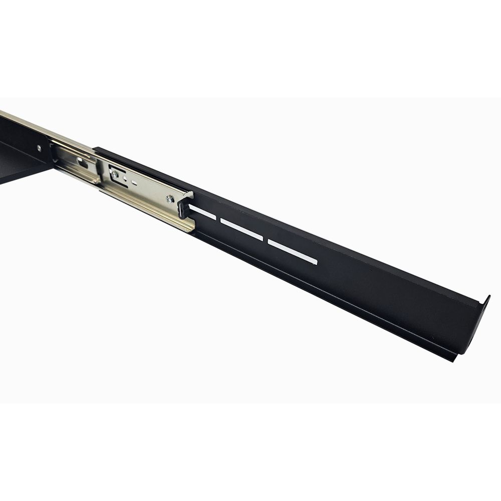 1U 19 inch 400/600 Sliding shelf extenders-300mm - Black