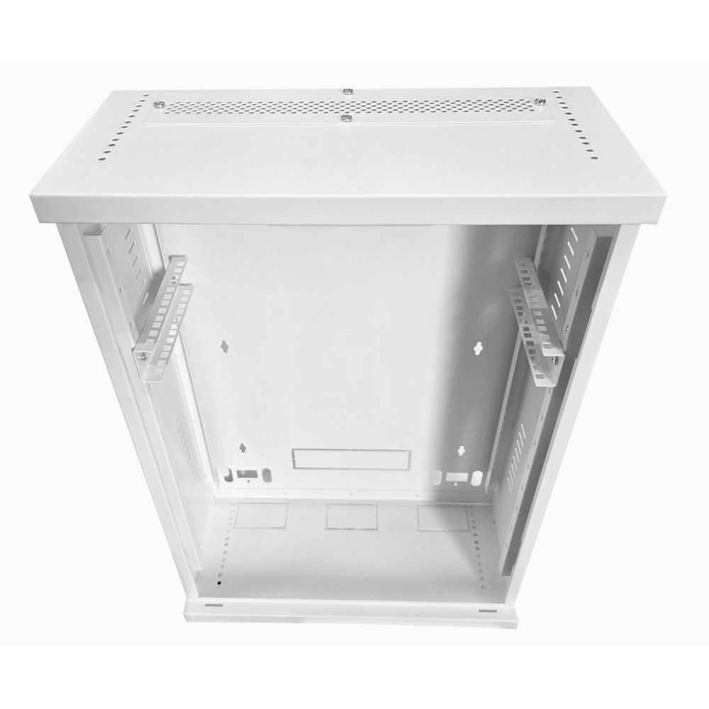 4U 19" Adjustable Low Profile Vertical Mount - Wall Mount Network / Server  Cabinet 800mm Deep-White